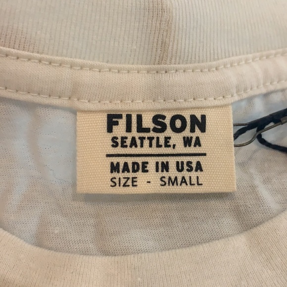 C.C. Filson S/S lightweight Outfitter T- Shirt, NEW, Made in the USA 🇺🇸, Cream - Picture 4 of 5